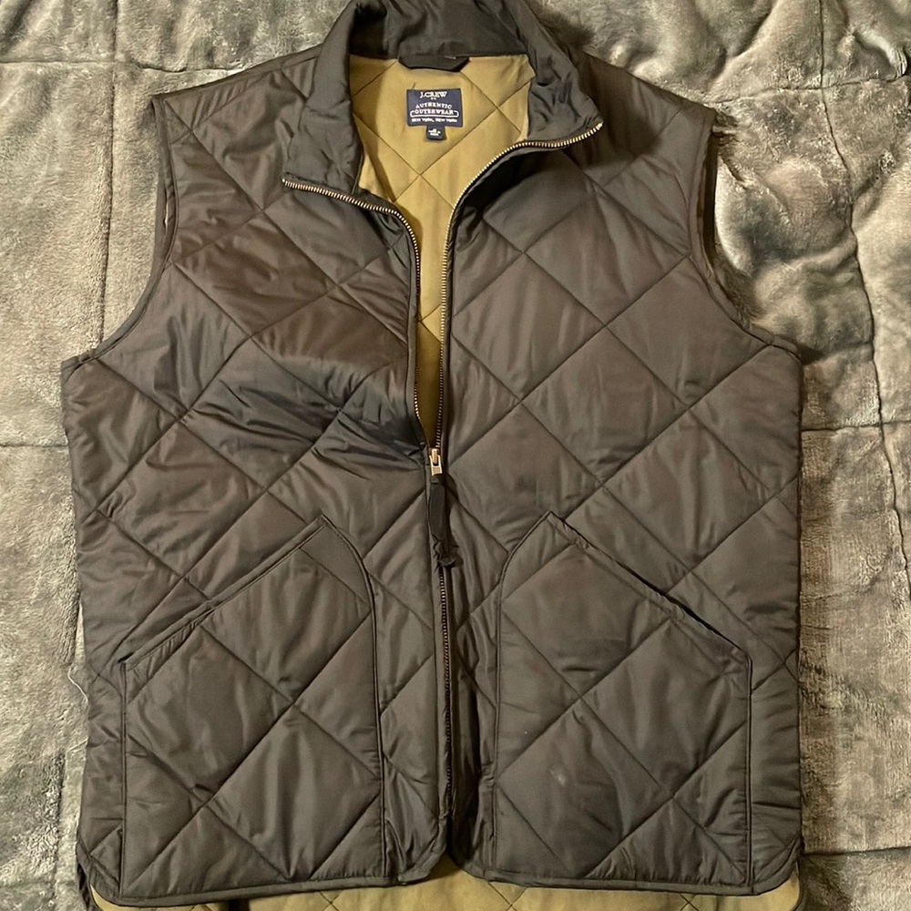 J Crew Authentic Full Zip Vest Size M